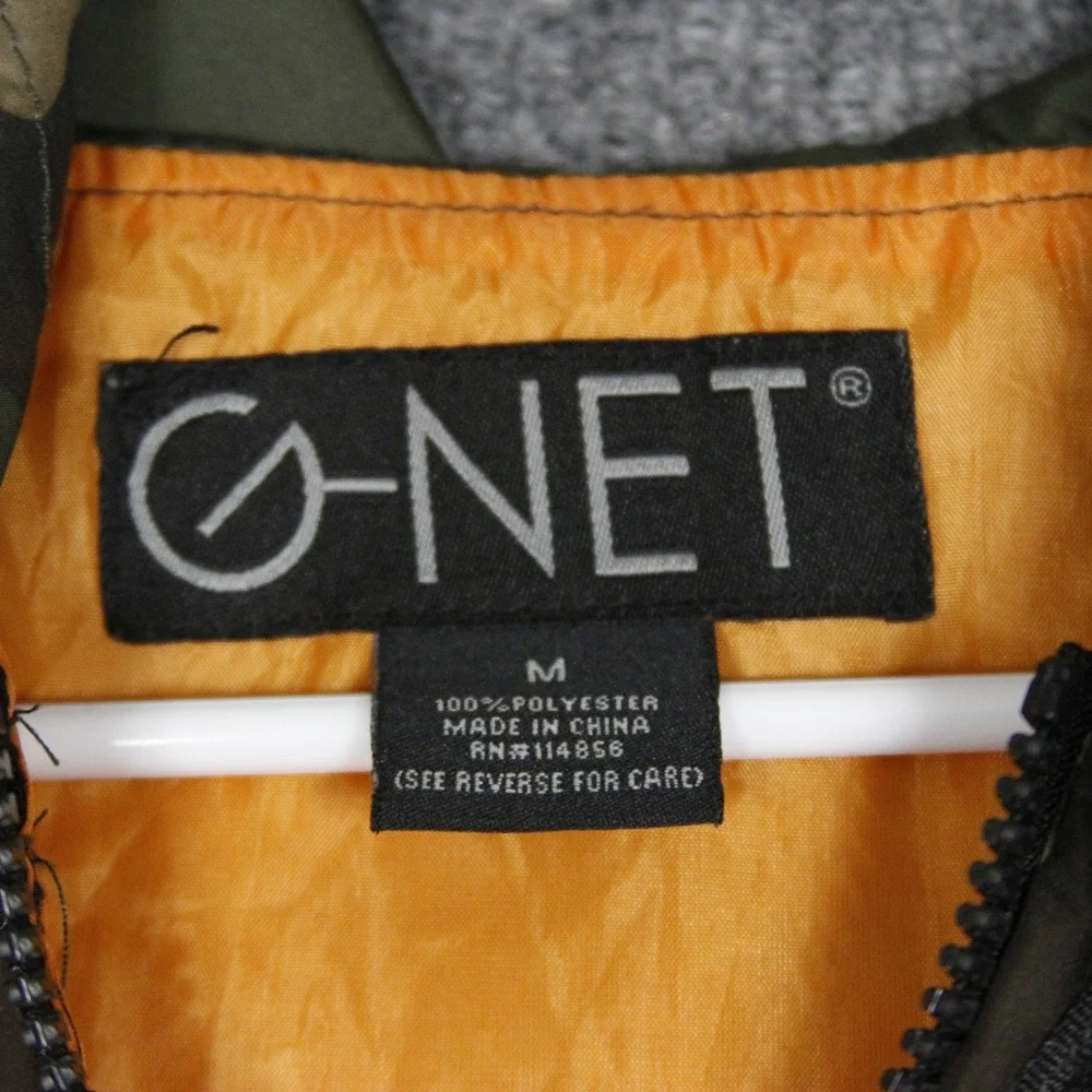 O-NET Camo Anorak Windbreaker Jacket Mens Medium‎ Lightweight Hooded Pullover